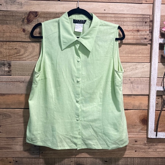 CAbi Tops - Plaza Collection Perite Button Down Sleeveless Top